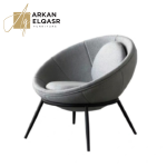 كرسى دائري مريح بهيكل معدني قوي