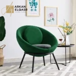 كرسى دائري مريح بهيكل معدني قوي