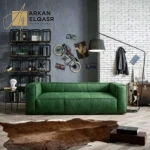 كنب موردن من جلد انيق بتصميم انيق