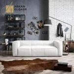 كنب موردن من جلد انيق بتصميم انيق