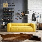 كنب موردن من جلد انيق بتصميم انيق