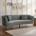 كنبة مخملية بتصميم مريح و مودرن