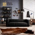 كنب موردن من جلد انيق بتصميم انيق