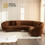 كنبة ركنية مخملي 5 مقاعد - لوي