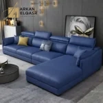 كنب جلد بتصميم عصرى مميز