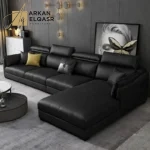 كنب جلد بتصميم عصرى مميز