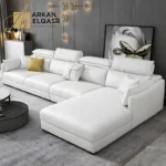 كنب جلد بتصميم عصرى مميز