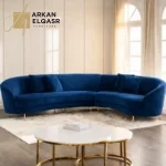 كنبة ركنية مخملي 5 مقاعد - لوي