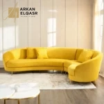 كنبة ركنية مخملي 5 مقاعد - لوي