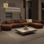 كنب زاوية دائري بتصميم مميز وحديث