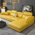 كنب جلد بتصميم عصرى مميز