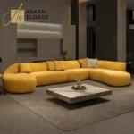 كنب زاوية دائري بتصميم مميز وحديث