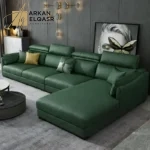 كنب جلد بتصميم عصرى مميز