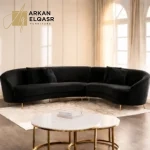 كنبة ركنية مخملي 5 مقاعد - لوي