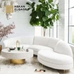 كنبة زاويه بتصميم ايطالى منحني