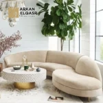 كنبة زاويه بتصميم ايطالى منحني