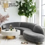 كنبة زاويه بتصميم ايطالى منحني