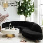 كنبة زاويه بتصميم ايطالى منحني