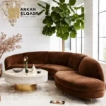 كنبة زاويه بتصميم ايطالى منحني