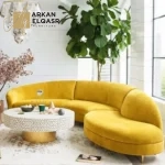 كنبة زاويه بتصميم ايطالى منحني