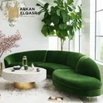 كنبة زاويه بتصميم ايطالى منحني