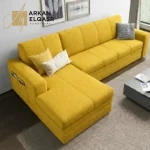 كنبة زاوية سرير من القماش متعددة الوظائف