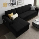 كنبة زاوية سرير من القماش متعددة الوظائف