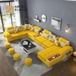 كنب زاوية مودرن ملتفة بتصميم فخم