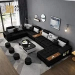 كنب زاوية مودرن ملتفة بتصميم فخم