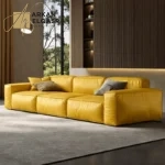 كنب مودرن من جلد بتصميم ايطالي