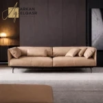 كنبة بتصميم ايطالي من الجلد الفاخر