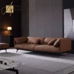 كنبة بتصميم ايطالي من الجلد الفاخر