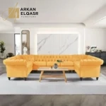 كنب زاوية دائري بتصميم فخم