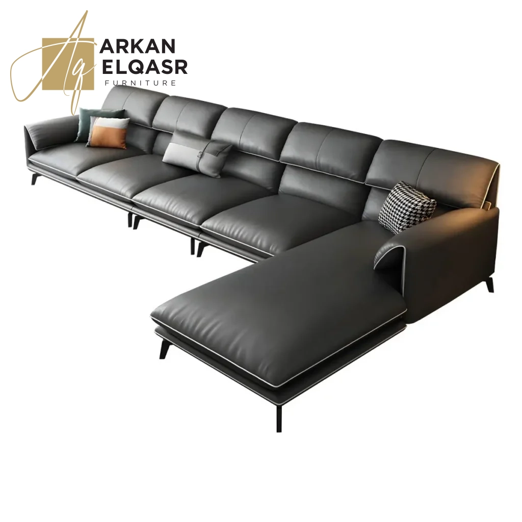 كنبة زاوية فخمة بتصميم مبتكر