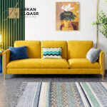 كنب مودرن من القماش و الارجل المعدنية