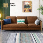 كنب مودرن من القماش و الارجل المعدنية