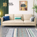 كنب مودرن من القماش و الارجل المعدنية