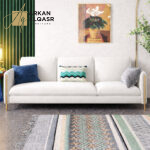 كنب مودرن من القماش و الارجل المعدنية