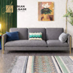 كنب مودرن من القماش و الارجل المعدنية