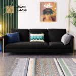 كنب مودرن من القماش و الارجل المعدنية