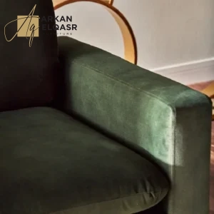 كنبة ثلاثية مخملية بتصميم دوريا