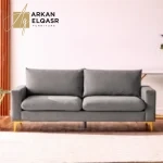 كنبة ثلاثية مخملية بتصميم دوريا