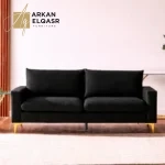 كنبة ثلاثية مخملية بتصميم دوريا