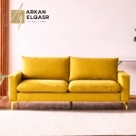 كنبة ثلاثية مخملية بتصميم دوريا