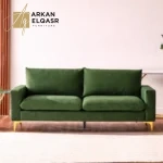 كنبة ثلاثية مخملية بتصميم دوريا