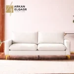 كنبة ثلاثية مخملية بتصميم دوريا