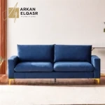 كنبة ثلاثية مخملية بتصميم دوريا