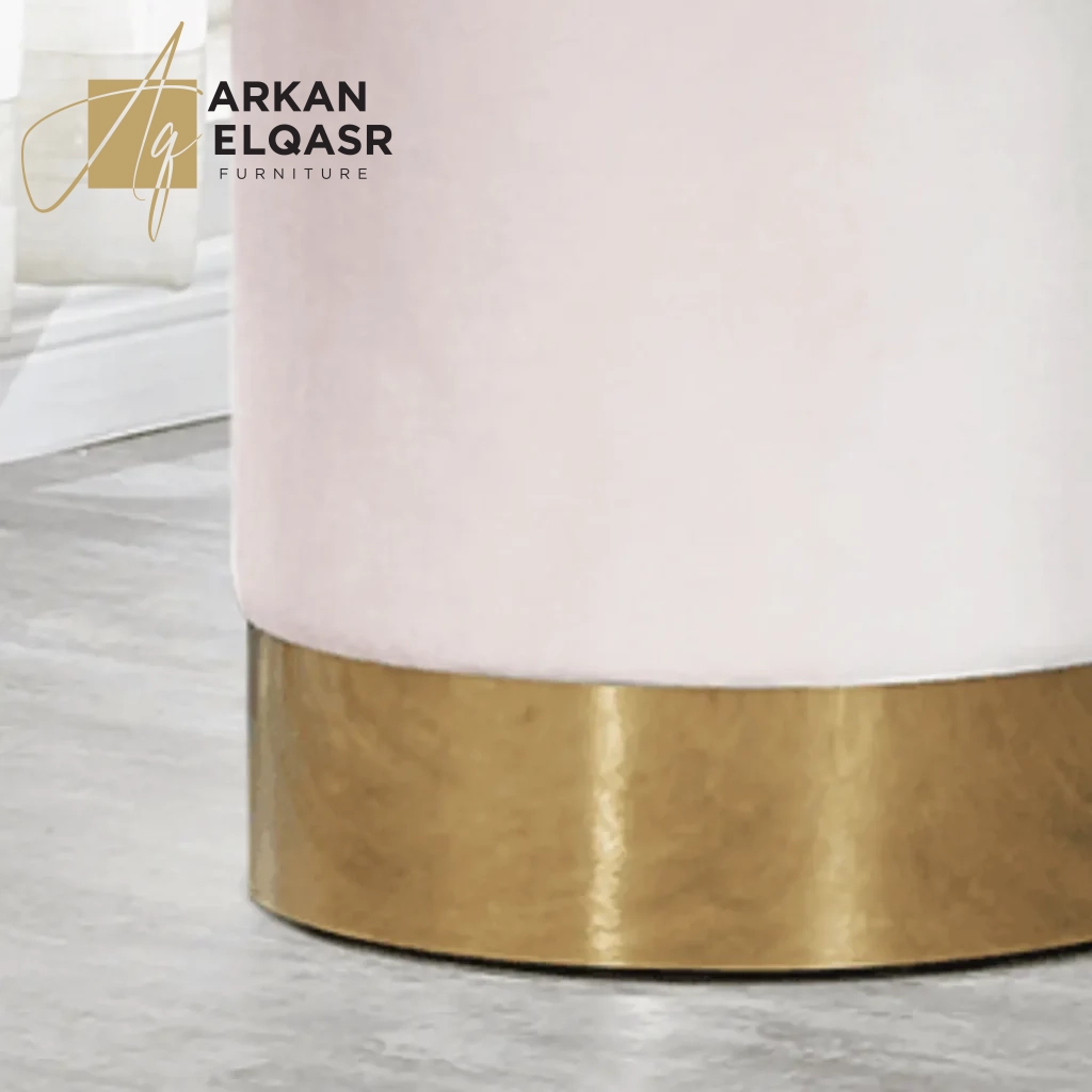 مقعد بوف دائرى استيلي مذهب مميز