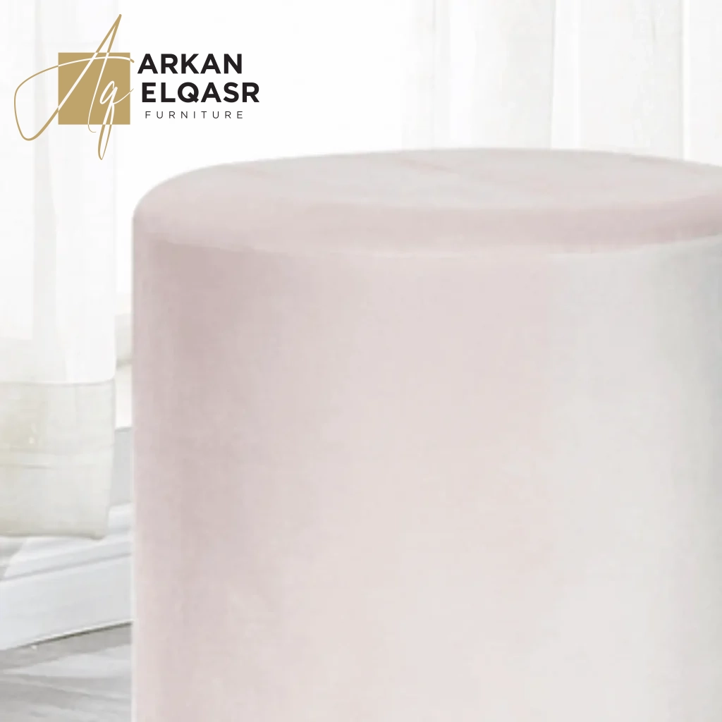 مقعد بوف دائرى استيلي مذهب مميز