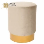 مقعد بوف دائرى استيلي مذهب مميز